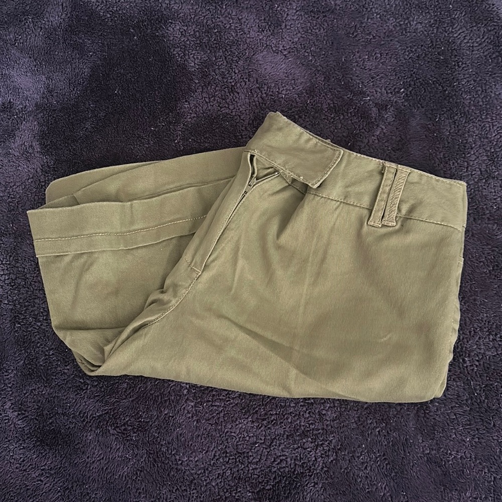 Larry Levine Olive Green Khaki Shorts